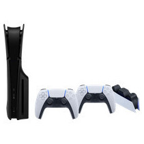 PlayStation 5 Slim Disc Edition + Covers Zwart + Extra Controller Wit + Oplaadstation