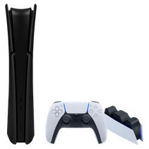 PlayStation 5 Slim Digital Edition + Covers Zwart + Oplaadstation