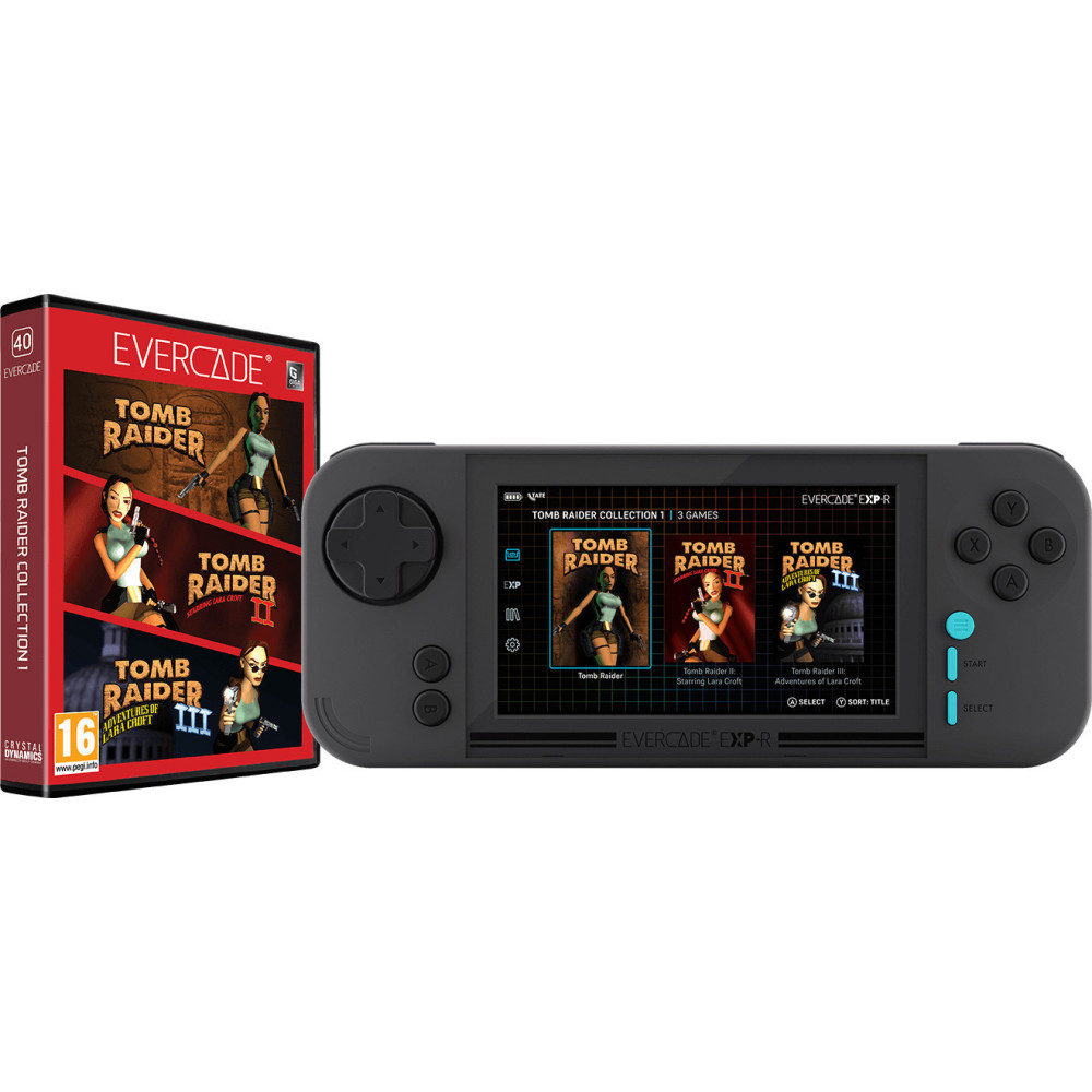 Evercade EXP-R Handheld + Tomb Raider Collection 1