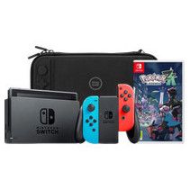 Nintendo Switch Rood/Blauw + Pokémon Legends: Z-A + BlueBuilt Beschermhoes