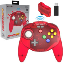 Tribute 64 2.4 GHz Wireless Controller V2 (Red) (Retro-bit)