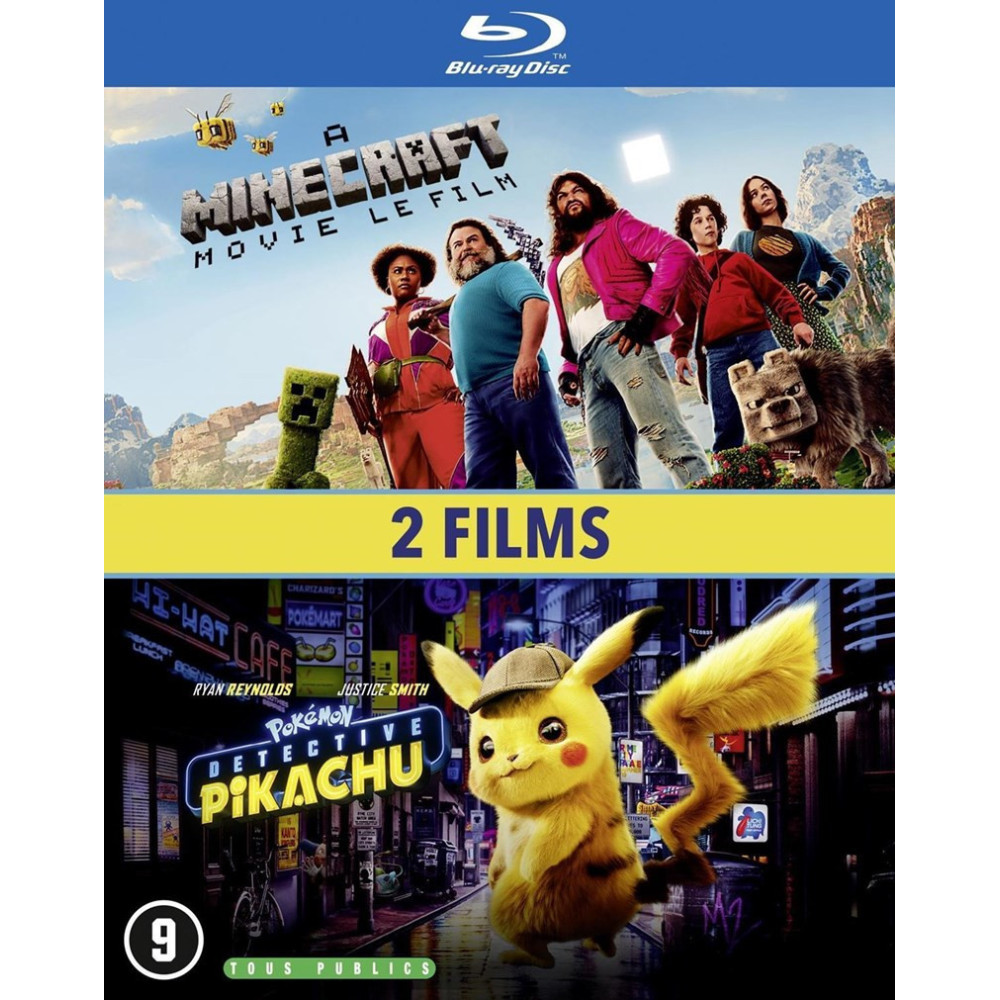 A Minecraft Movie & Pokemon Detective Pikachu (Blu-Ray)