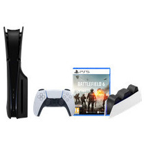 PlayStation 5 Slim Disc Edition + Battlefield 6 + Covers Zwart + Oplaadstation