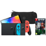 Nintendo Switch OLED Blauw/Rood + EA Sports FC 26 + BlueBuilt Beschermhoes