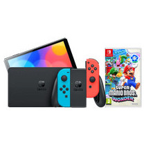 Nintendo Switch OLED Blauw/Rood + Super Mario Bros. Wonder