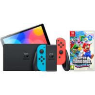 Nintendo Switch OLED Blauw/Rood + Super Mario Bros. Wonder