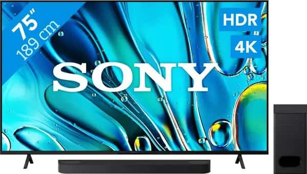Sony Bravia 3 75" 4K Led (2025) + Sony Bravia Theatre Bar 6 Zwart