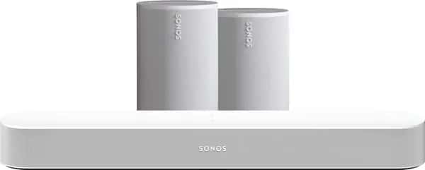Sonos Beam Gen2 Wit + 2x Era 100 Wit