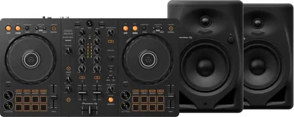 Pioneer DJ DDJ-FLX4 + Pioneer DJ DM-50D Zwart