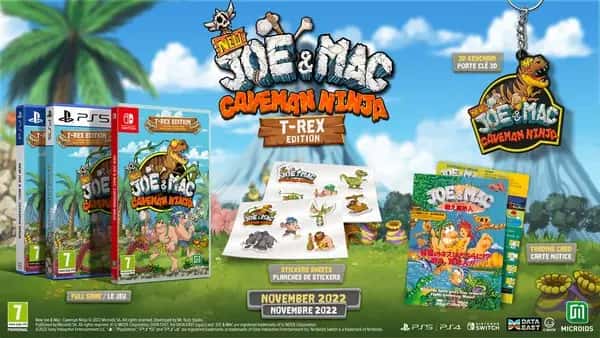New Joe & Mac Caveman Ninja - T-Rex Edition
