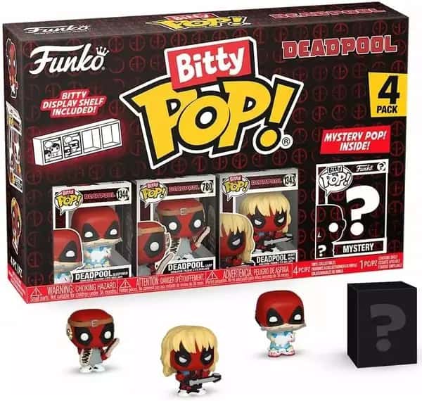Deadpool Funko Bitty Pop! 4-Pack: Deadpool Sleepover / Deadpool LARP / Deadpool Heavy Metal