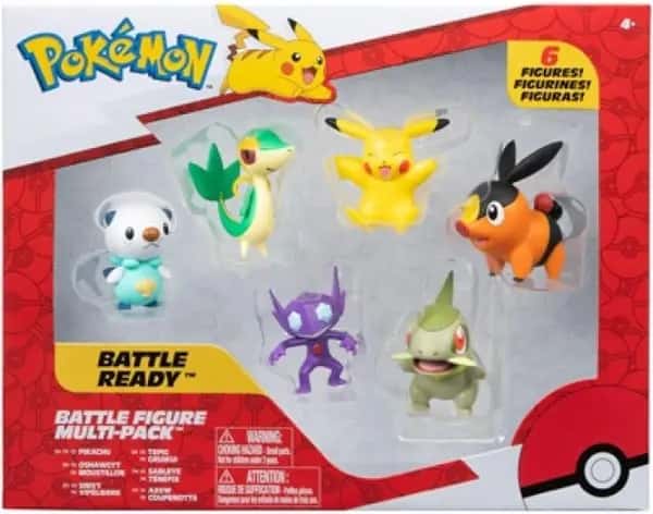 Pokemon Battle Figure - Multi Pack (Pikachu, Oshawott, Snivy, Tepig, Sableye & Axew)