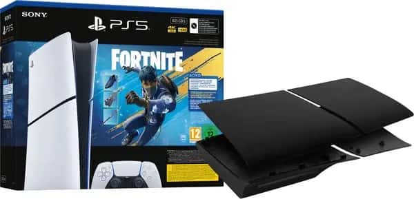 PlayStation 5 Slim Digital Edition Fortnite bundel + Covers Zwart