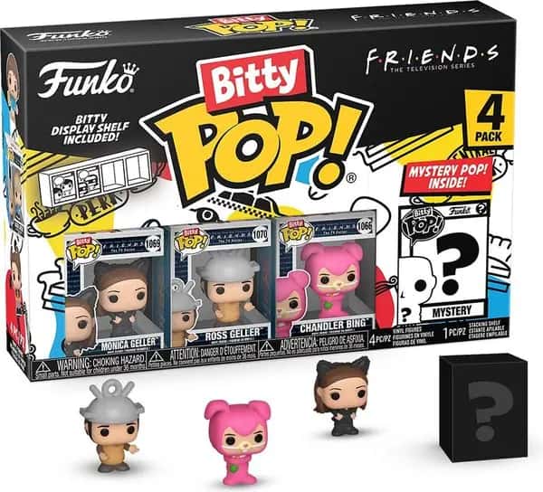 Friends Funko Bitty Pop! 4-Pack: Monica Geller / Ross Geller / Chandler Bing