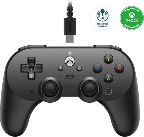 8BitDo Pro 2 Wired Xbox Gamepad - Black (Hall Effect)