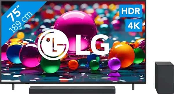 LG 55" 4K Smart UA75 + LG DS60TR