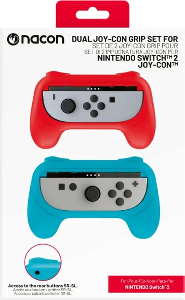 Nacon Nintendo Switch 2 Joy-Con Grip Set (Rood/Blauw)