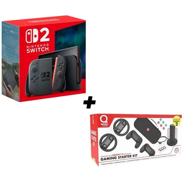 Nintendo Switch 2 - Spelconsole + Qware Starter Kit Black Bundel 256 Gb