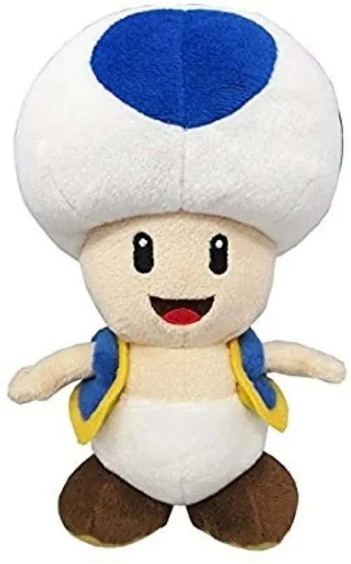 Super Mario Pluche - Blue Toad (20cm)