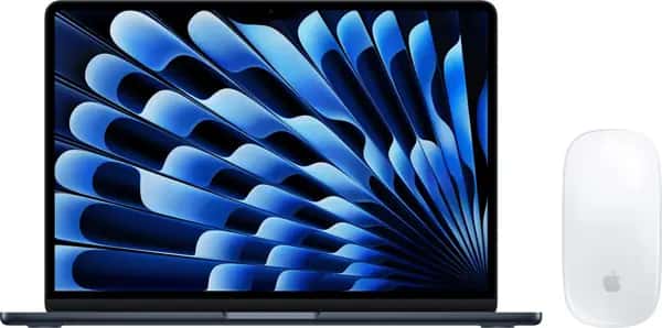 Apple MacBook Air 13 inch (2025) M4 (10/8) 16GB/256GB Middernacht QWERTY + Magic Mouse