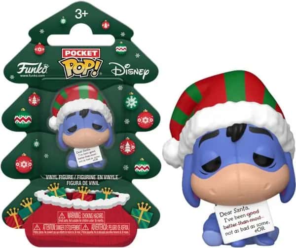 Winnie the Pooh Funko Pocket Pop! Figure: Eeyore (Holiday Tree)
