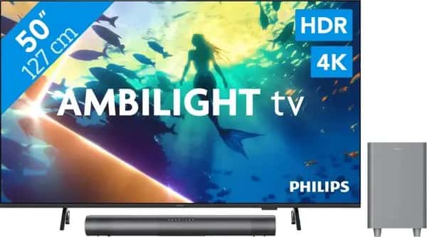 Philips Ambilight 50" PUS8000 4K (2025) + Philips TAB6100