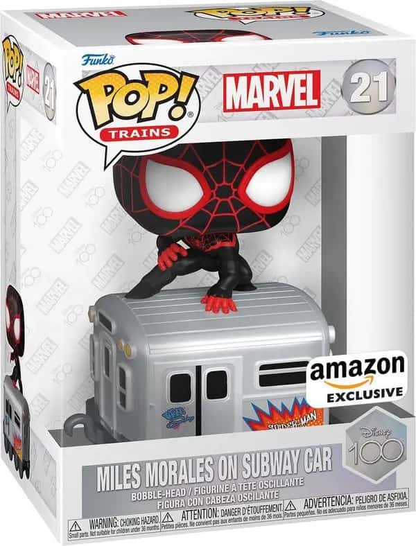 Marvel Funko Pop Vinyl: Miles Morales on Subway Car (Amazon Exclusive)