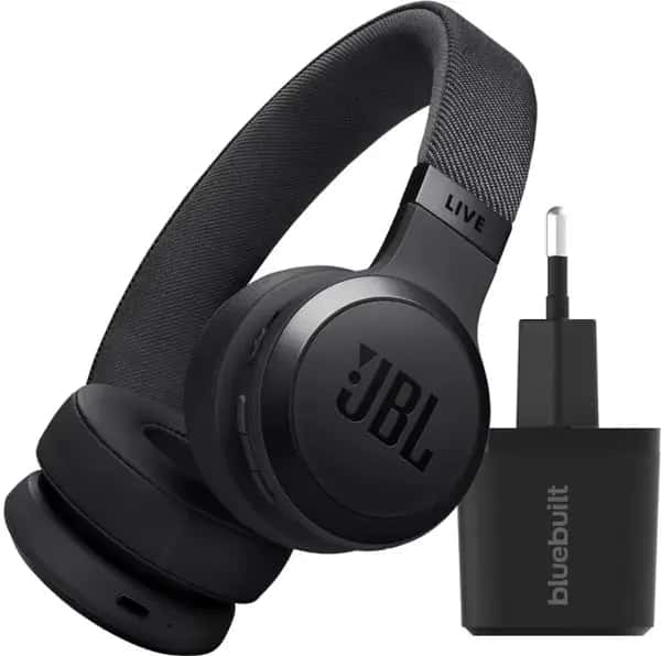 JBL Live 670NC Zwart + BlueBuilt Quick Charge Oplader met Us