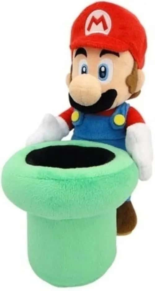 Super Mario Pluche - Mario with Warp Pipe 25cm
