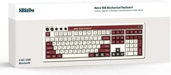 8BitDo Retro 108 Mechanical Keyboard Famicom Edition