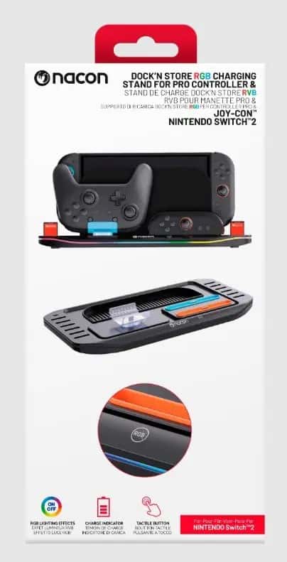 Nacon Nintendo Switch 2 Oplader voor 2 Joy-Cons + Pro Controller + Console