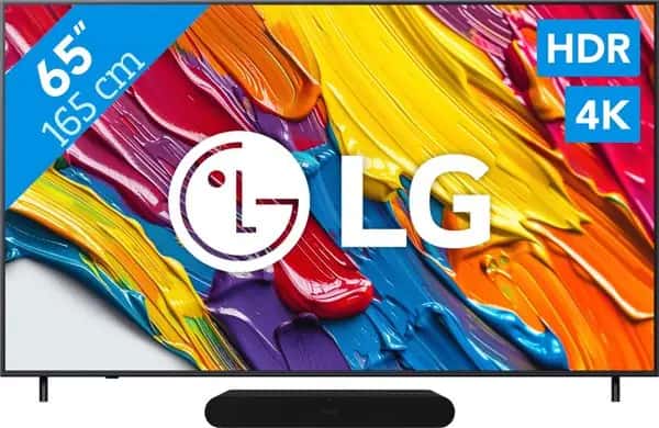 LG 65" QNED82 4K (2025) + Sonos Ray Zwart