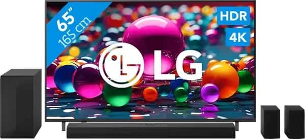 LG 65" 4K Smart UA75 + LG DS60TR