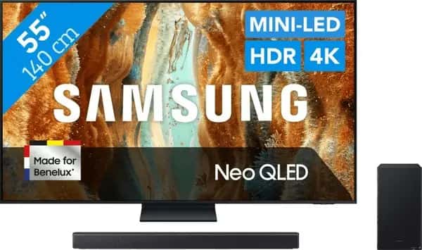 Samsung 55" Neo QLED QN73F 4K (2025) + Samsung HW-B450F (2025)