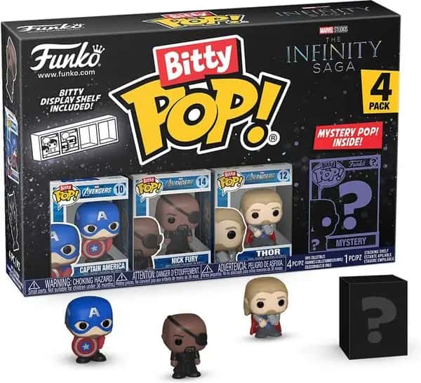 Marvel Studios Funko Bitty Pop! 4-Pack: Captain America / Nick Fury / Thor