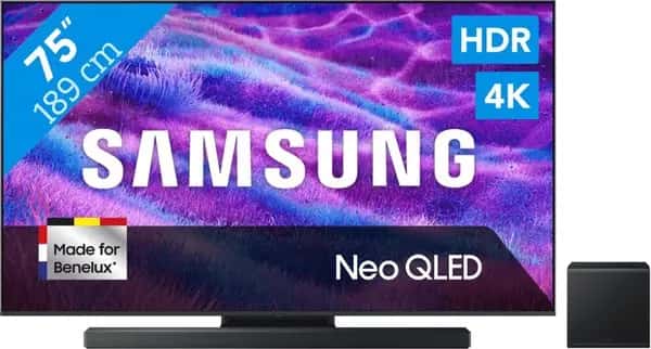 Samsung 65" Neo QLED QN82F 4K (2025) + Samsung HW-QS700F Zwart