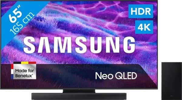 Samsung 65" Neo QLED QN82F 4K (2025) + Samsung HW-B66CF Zwart