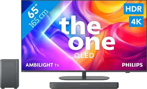 Philips Ambilight 65'' PUS9000 QLED 4K (2025) + Philips TAB5309