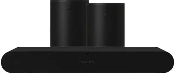 Sonos Ray Zwart + 2x Era 100 Zwart