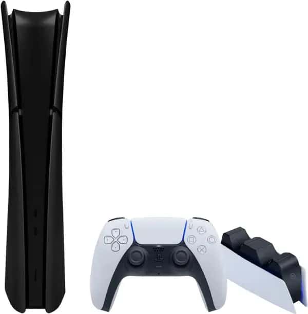 PlayStation 5 Slim Digital Edition + Covers Zwart + Oplaadstation