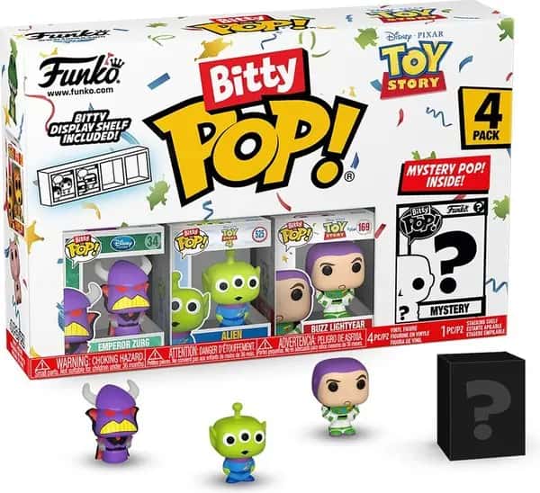 Toy Story Funko Bitty Pop! 4-Pack: Emperor Zurg / Alien / Buzz Lightyear