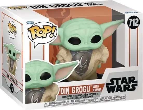 Star Wars The Mandalorian Funko Pop Vinyl: Din Grogu with Armor