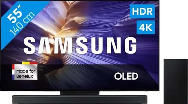 Samsung 55" OLED S90F (2025) + Samsung HW-B750F Zwart