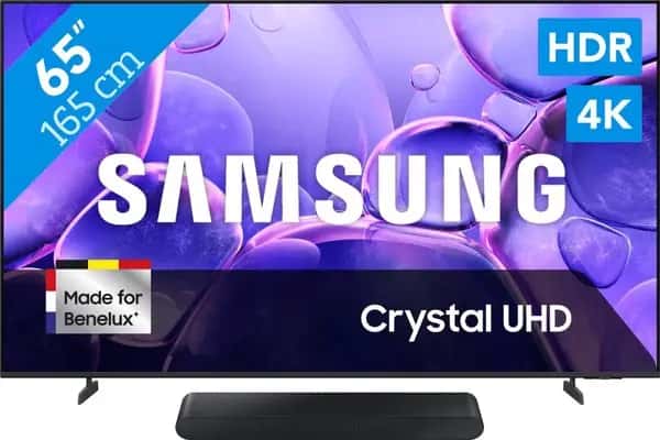 Samsung 65" Crystal UHD U8070F (2025) + Samsung HW-S60D Zwart (2024)