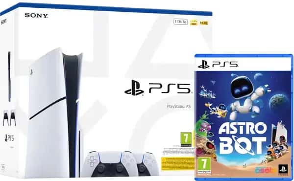 PlayStation 5 Slim Disc Edition + Astro Bot + Extra Controller Wit