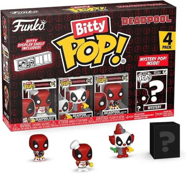 Deadpool Funko Bitty Pop! 4-Pack: Deadpool Backyard Griller / Deadpool Clown / Deadpool Bedtime