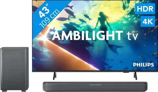 Philips Ambilight 50" PUS8000 4K (2025) + Philips TAB5309