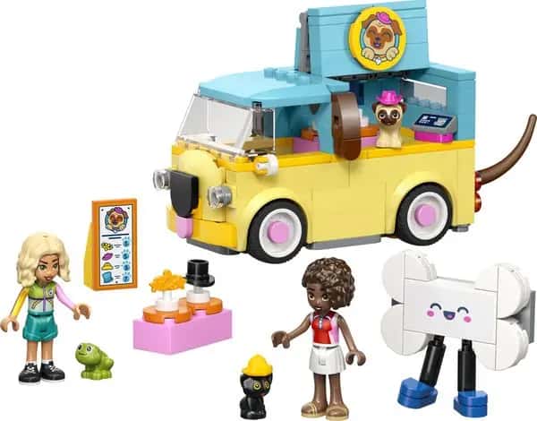 Bestelwagen met dierenaccessoires