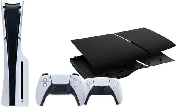 PlayStation 5 Slim Disc Edition + Covers Zwart + Extra Controller Wit