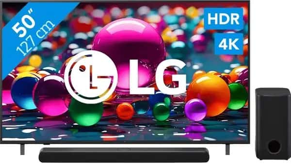 LG 50" 4K Smart UA75 + LG DS77TY